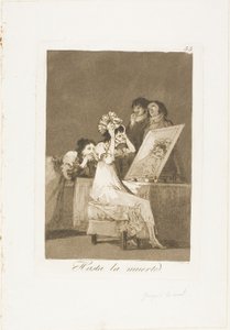 Tot de Dood, plaat 55 uit Los Caprichos door Francisco Jose de Goya y Lucientes