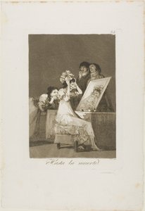 Tot de dood, plaat 55 uit Los Caprichos door Francisco Jose de Goya y Lucientes