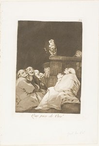 Wat een Gouden Snavel!, plaat 53 uit Los Caprichos door Francisco Jose de Goya y Lucientes
