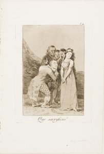 Wat een offer!, plaat 14 uit Los Caprichos door Francisco Jose de Goya y Lucientes