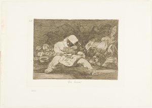 Wat een waanzin!, plaat 68 uit De rampen van de oorlog door Francisco Jose de Goya y Lucientes