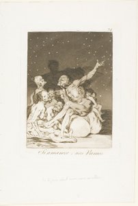 Wanneer de Dag Aanbreekt, Vertrekken We, plaat 71 uit Los Caprichos door Francisco Jose de Goya y Lucientes