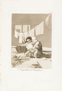 Ja, Hij Brak de Pot, plaat 25 uit Los Caprichos door Francisco Jose de Goya y Lucientes