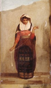 De Spinner door Francisco Laso (1823-1869), Museo de Arte de Lima door Francisco Laso