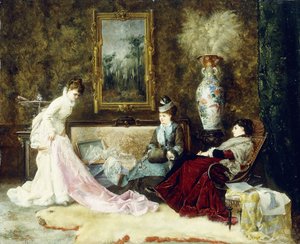 Fijne kant, 1877 door Francisco Masriera y Manovens