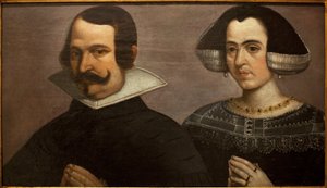 Portret van een jong stel dat bidt