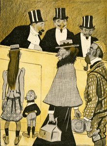 Een verdwaalde Engelse familie vraagt de weg bij de Opera, 1903