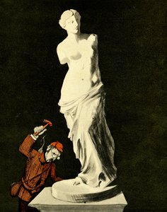 Een onbeschaafde Engelsman hakt aan de Venus van Milo, 1903 door Francisco Sancha y Lengo