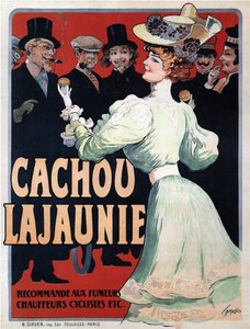 Cachou Lajaunie. Aanbevolen voor Rookers Chauffeurs Fietsers enz., c. 1890