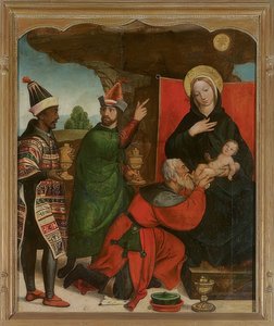 Aanbidding der koningen door Francisco de Comontes