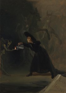 Een scène uit De gedwongen betoverde El Hechizado por Fuerza, 1798 door Francisco de Goya