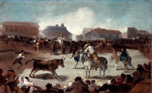 Een dorpsstierengevecht, c1812-1814