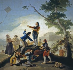 Een vlieger La cometa, 1778 door Francisco de Goya