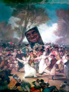 Stierengevecht in een dorp door Francisco de Goya
