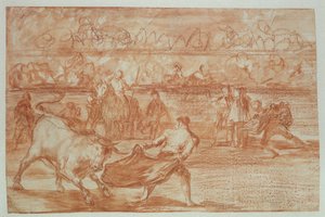 Stierenvechten, 1815-16 door Francisco de Goya