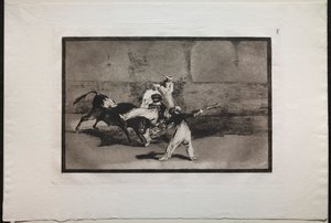 Stierengevechten: Een Moor Gevangen door een Stier in de Ring door Francisco de Goya