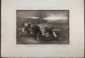 Stierengevechten: Een Andere Manier van Jagen te Voet door Francisco de Goya