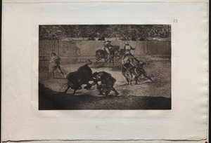 Stierengevechten: Pepe Illo Maakt de Pass van de "Recorte" door Francisco de Goya