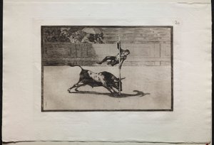 Stierengevechten: De Behendigheid en Durf van Juanito Apinani in (de Ring) in Madrid door Francisco de Goya