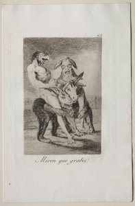 Caprichos: Kijk hoe plechtig ze zijn! door Francisco de Goya