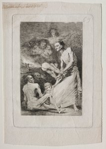 Caprichos: Blaas, c. 1799 door Francisco de Goya