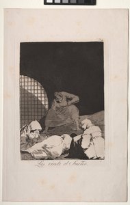 Caprichos: De slaap overweldigt hen door Francisco de Goya