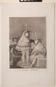 Caprichos: Ze hebben al een zitplaats door Francisco de Goya