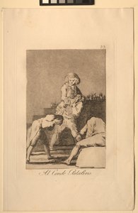 Caprichos: Aan de Paltsgraaf of Graaf van het Gehemelte door Francisco de Goya