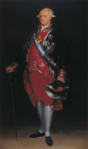 Karel IV in het Uniform van Kolonel van de Guardias de Corps, 1800 door Francisco de Goya