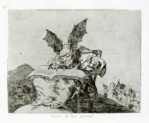 Contra el bien general Tegen het algemeen belang. Plaat 71 uit De rampen van de oorlog Los Desastros de la Guerra, 1810-1820