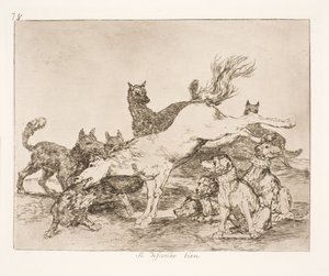 Ze verdedigen zich goed (78) door Francisco de Goya