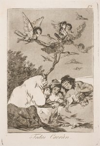 Ze zullen allemaal vallen door Francisco de Goya