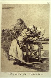 Despacha Que Dispiertan Wees snel, ze worden wakker, plaat 78 uit Los Caprichos, 1799