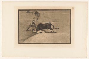 Dood van Pepe-Hillo in de arena van Madrid door Francisco de Goya