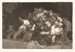 Dwaasheid in het algemeen (De klauwen van de kat en de kleren van de toegewijde / net zoals ondeugd vaak de gewoonten van de deugd aanneemt) door Francisco de Goya