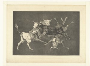 Dwaasheid van de kleine stieren door Francisco de Goya