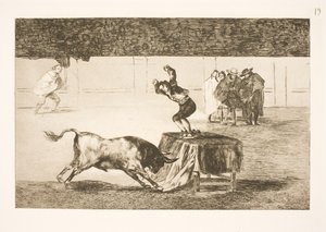 Nog een waanzinnige daad (van Martincho) in dezelfde arena (in Zaragoza) door Francisco de Goya