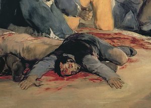 Executie van de verdedigers van Madrid, 3 mei 1808 (detail) door Francisco de Goya