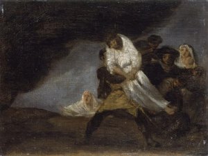 F. de Goya, opgehangen monnik / schilderij