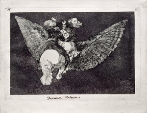 Vliegende dwaasheid uit de serie Los Disparates Follies, 1815-1819