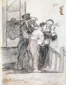 Franse Straf, tussen 1824 en 1828 door Francisco de Goya