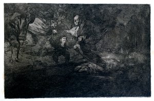 Funeraire raadsel, 1819-1823 door Francisco de Goya