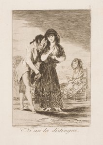 Zelfs op deze manier kent hij haar niet door Francisco de Goya