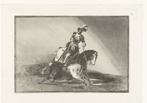 Keizer Karel V in gevecht met een stier door Francisco de Goya