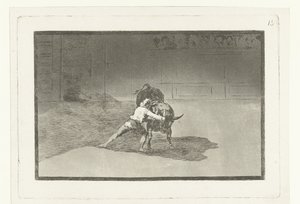 Martincho in gevecht met een stier door Francisco de Goya