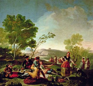 Maaltijd aan de oevers van de rivier Manzanares, 1776