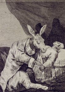 Van welke kwaal zal hij sterven Capricho No 40 door Francisco de Goya