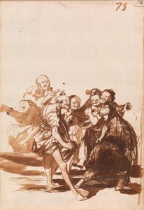 Oude Mensen Zingen en Dansen door Francisco de Goya