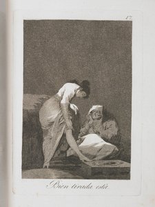 Plaat uit Los Caprichos, 1797-1798 door Francisco de Goya