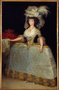 Portret van de koningin van Spanje Maria Louisa (1751-1819), vrouw van Karel IV door Francisco de Goya